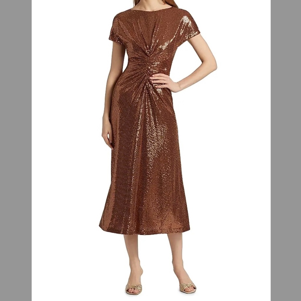 Halston - Luce Disco Jersey Midi Dress - Picture 4 of 4